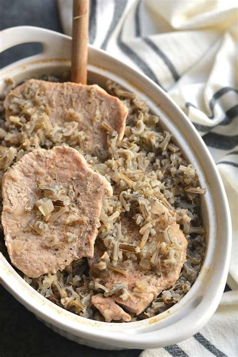 Pork Chops Wild Rice Casserole Gf Low Cal Skinny Fitalicious