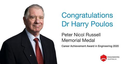 Harry Poulos Receives Prestigious Award From Engineers Australia