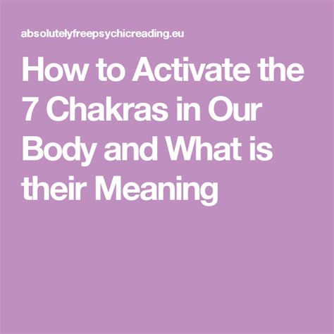 And when we learn how to open chakras and harmonize our energy, we feel happier, healthier, and a guided chakra meditation will take you through the steps of focusing your energy where your body how do you activate your chakras? How to Activate the 7 Chakras in Our Body and What is ...