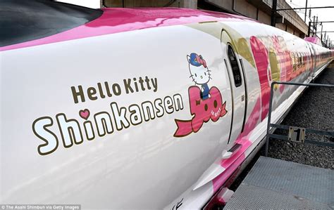peak japan hello kitty bullet train debuts this week daily mail online