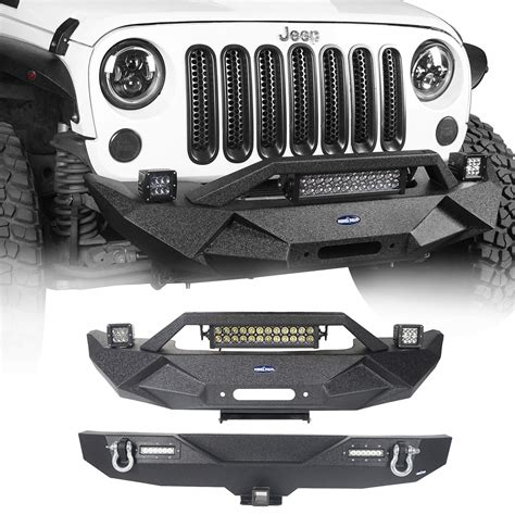 Buy Hooke Road Wrangler Steel Bumpers Combo Blade Front Bumper Wwinch