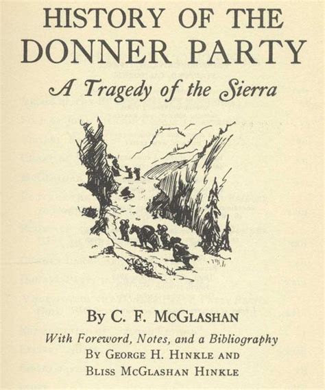 history of the donner party a tragedy of the sierras by mcglashan c f very good hardcover