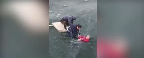 Man In China Leaps Into Icy Lake To Save Old Woman Sure Boh Singapore