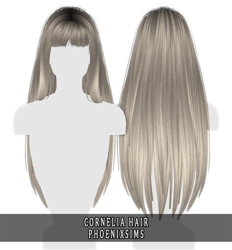 Phoenix Sims — Cornelia Hair 30 Swatches Hq Mod Compatible