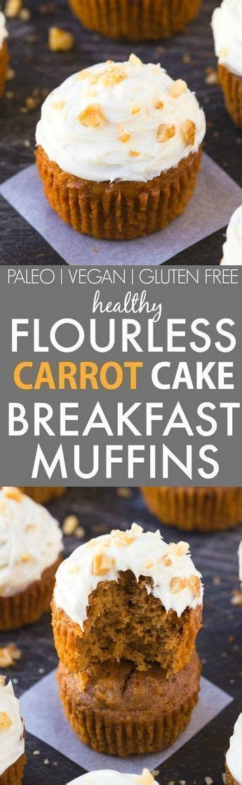 Healthy Flourless Carrot Cake Breakfast Muffins V GF P DF Easy