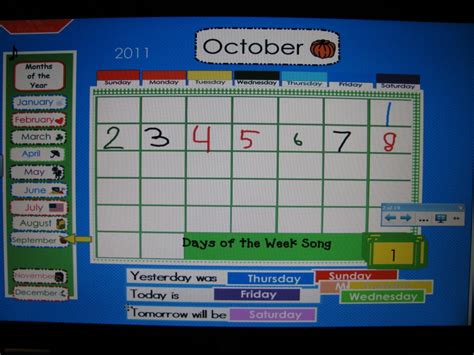 Starfall Calendar Smart Board Month Calendar Printable
