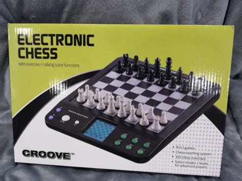 Croove Electronic Chess And Checkers Set With 8 In 1 Board Games