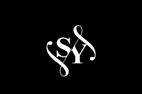 Sy Monogram Logo Design V6 By Vectorseller Thehungryjpeg