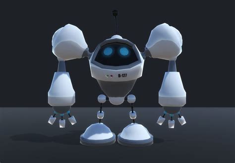 3d Model Robot Vr Ar Low Poly Fbx Unitypackage