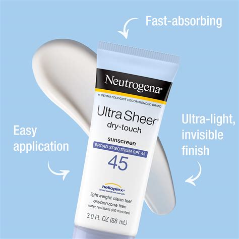 Neutrogena Ultra Sheer Dry Touch Water Resistant And Non Greasy