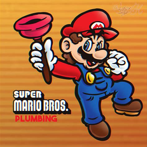 Super Mario Bros Plumbing 2d Art By Supersanty64 On Deviantart