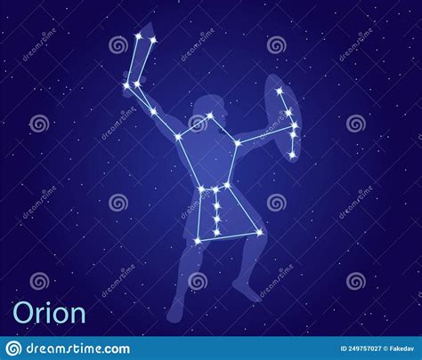 Vector Illustration Of The Constellation Orion Stock Vector