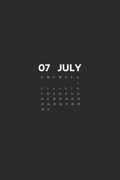 July Calendar 2023 July Calendar Calendar Background Study