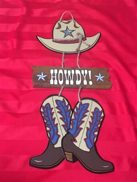 Wooden Howdy Sign Country Western Ebay
