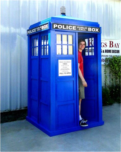 English Police Call Box Doctor Dr Who Tardis Blue Phone Booth Full