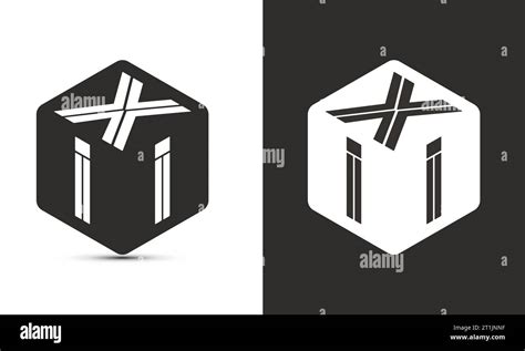 Xii Letter Logo Design With Illustrator Cube Logo Vector Logo Modern