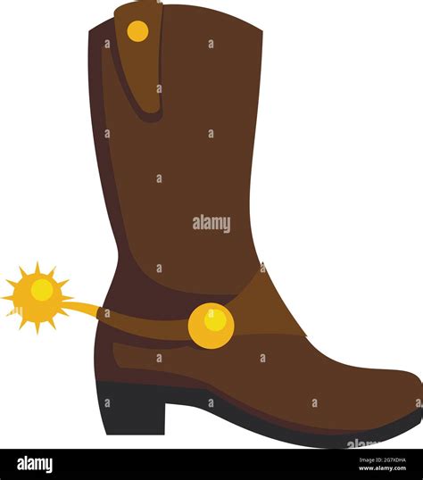 Cowboy Boot Icon Flat Illustration Of Cowboy Boot Vector Icon Isolated