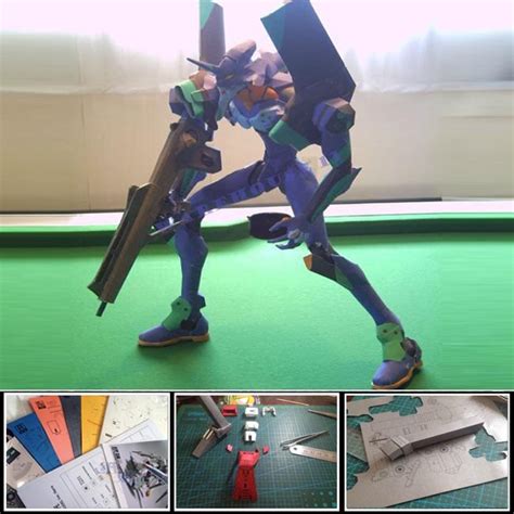 Envío libre modelo de papel EVA papercraft 65 cm alta Anime Evangelion
