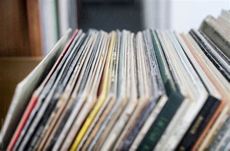 Collection Of Vintage Vinyl Records In A Box Del Colaborador De