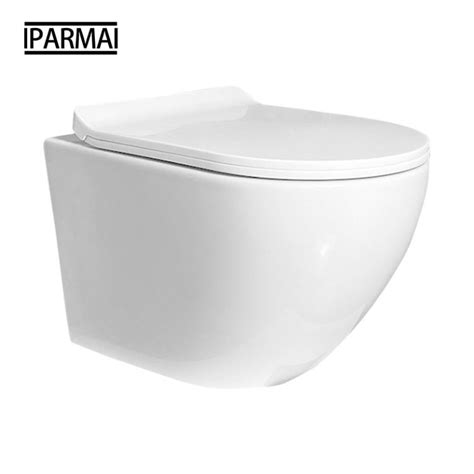 Modern Rimless Flushing System Toilet Ceramic Wc Wall Hung Toilet Water Closet China Wc Toilet