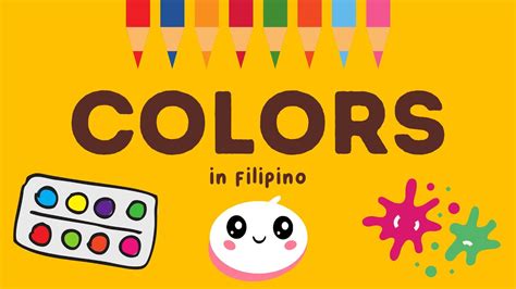 Colors Mga Kulay English To Tagalog Learning For Kids Kinder