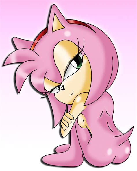 Rule 34 Amy Rose Ass Beige Skin Black Nose Breasts