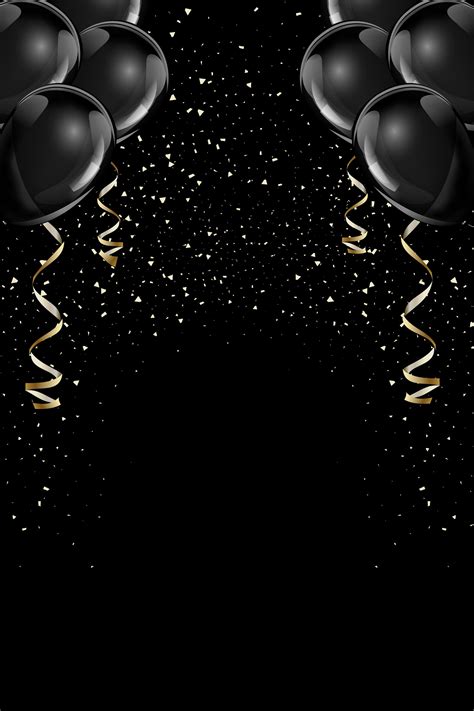 Abstract Ceremonial Silver Background With Black And White Balloons