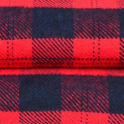 100 Cotton Both Sides Brushed Flannel Fabric China Yarn Dyed Flannel