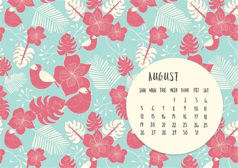 August 2018 Desktop Calendar Designs Desktop Calendar Desktop