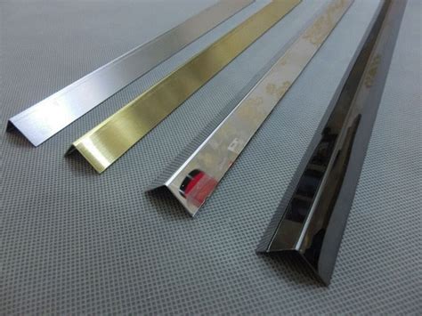 Polished Stainless Steel Angle Trim Brushed L Shaped Metal Trim