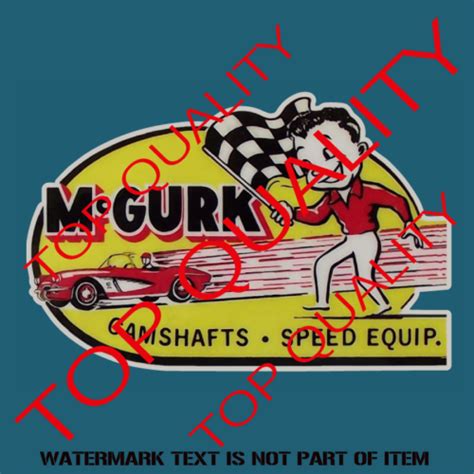 Vintage Mcgurk Equipped Decal Sticker Vintage Americana Hot Rod Rat Rod