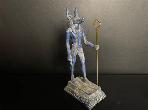 Anubis Jackal God Of Afterlife Holding Was Scepter Symbol Of Etsy