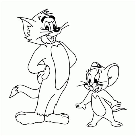 Simples Tom E Jerry Para Colorir Imprimir E Desenhar Colorir Me Pdmrea