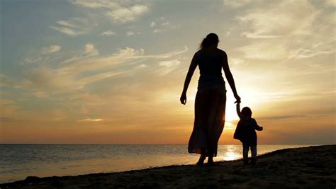 Mother With Baby Walking On Stock Footage Video 100