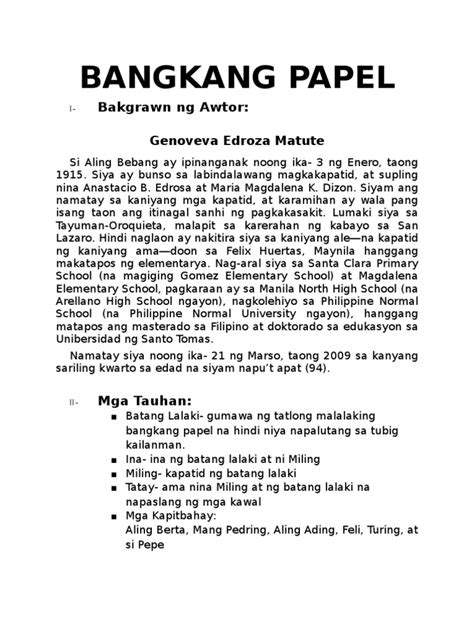 Kwentong Makabanghay Philippin News Collections