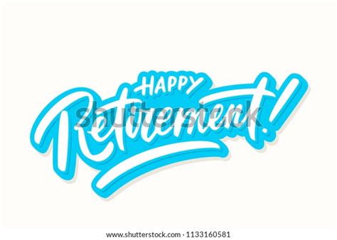 Happy Retirement Vector Lettering Stock Vector Royalty Free 1133160581