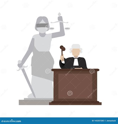 Judge On Podium Stock Vector Illustration Of Administrator 143207285