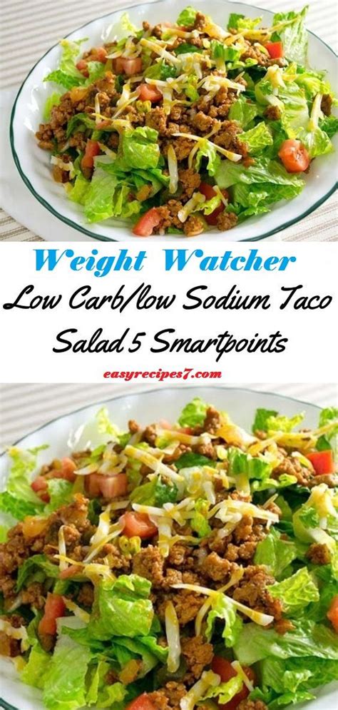 Try olive oil, vegetable oil, canola oil, or. Low Carb/low Sodium Taco Salad 5 Smartpoints | Heart healthy recipes low sodium, Dash diet ...