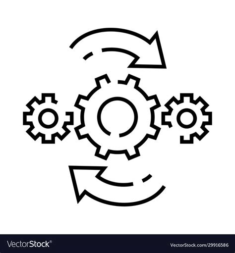 Settings Changes Line Icon Concept Sign Outline Vector Image