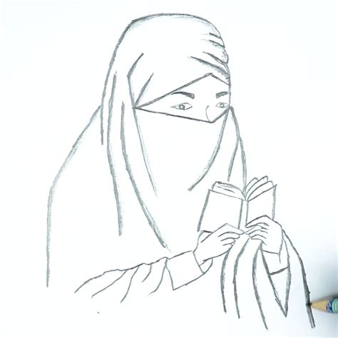 how to draw a girl with hijab a hijab girl pencil sketch drawing tutorial how to draw a