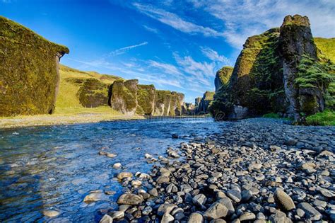 Fjadrargljufur Canyon In Iceland Stock Photo Image Of Natural