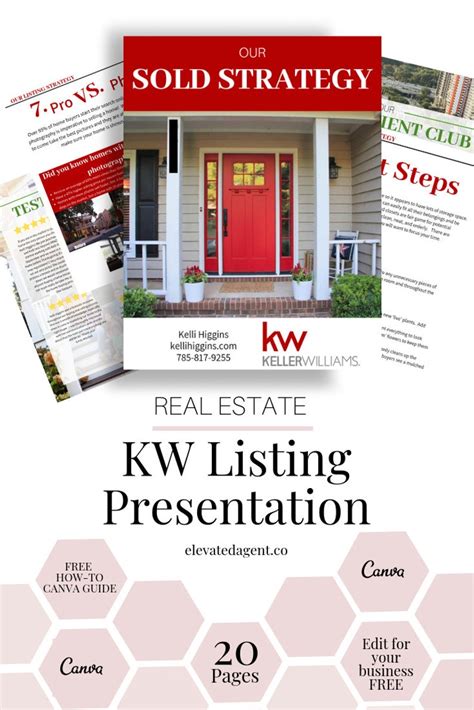 Listing Presentation Packet Keller Williams Kw Real Estate Guide