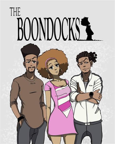 Three People Standing Next To Each Other With The Words Boondocks