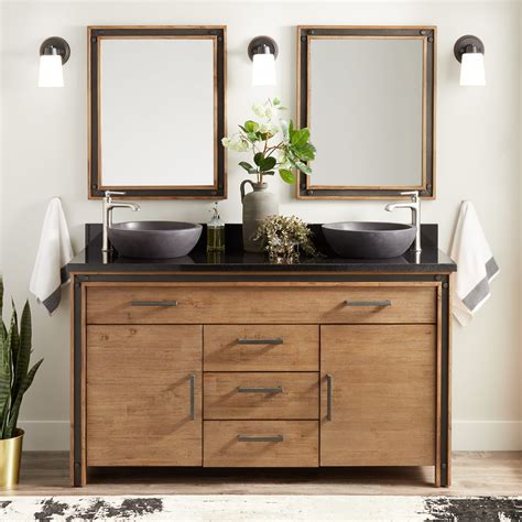 You may discovered one other lowes bathroom vanities with vessel sinks higher design ideas. 60" Celebration Double Vessel Sink Vanity - Rustic Acacia ...