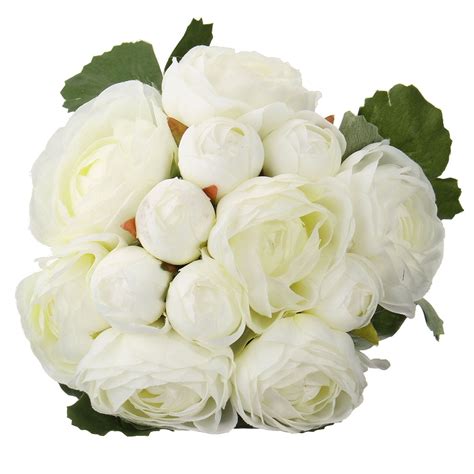 13 Head Artificial Silk Jasmine Flower Wedding Bridal Bouquet Party