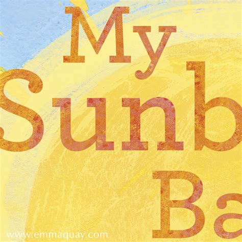 My Sunbeam Baby — Emma Quay Illustrator And Author