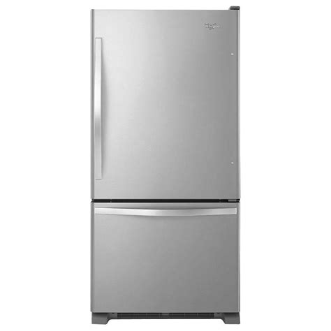 Whirlpool 33 In W 221 Cu Ft Bottom Freezer Refrigerator In
