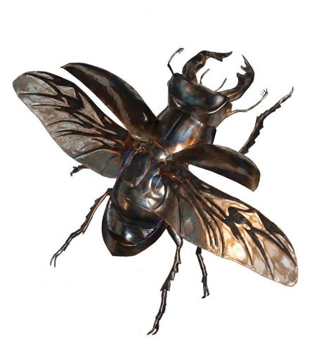 Metal Insects Sculpture By Thrussell And Thrussell Stag Beetle