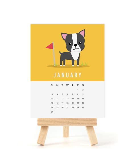 2022 Doggo Desk Calendar Impaper