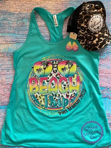 custom beach tank beach trip shirt girls beach trip group etsy